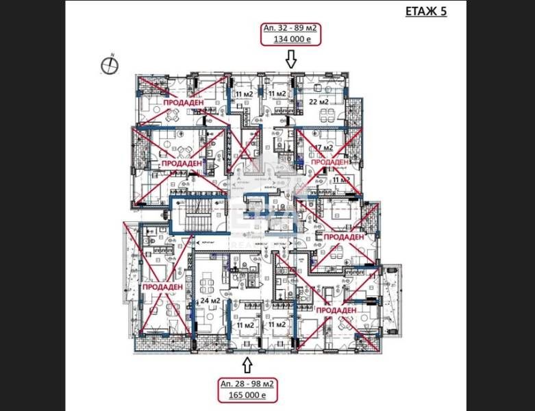 Продава се Двустаен апартамент в Варна, Изгрев - 62 кв.м за 1363 €/кв.м - Снимка #9