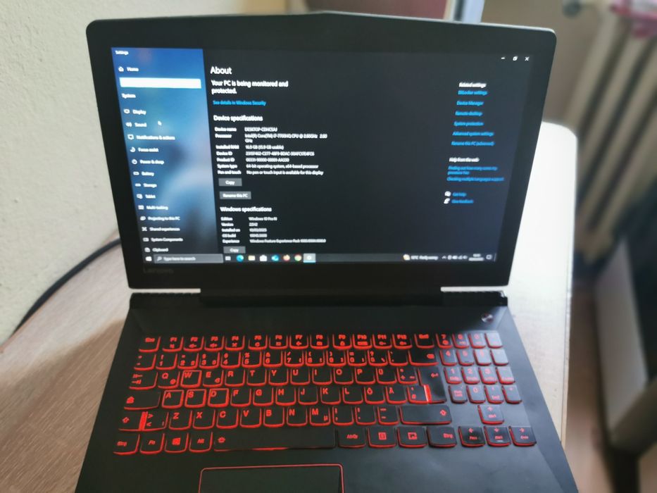 Leptop Lenovo LegionY 520 i7 7700 gtx 1060 6g