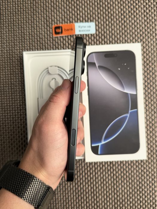 НОВ! 256Gb*ЛИЗИНГ* iPhone 16 Pro Max Blac Titanium  100% БАТЕРИЯ