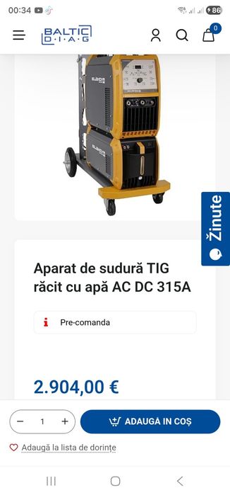 aparat de sudura TIG AC DC 315A cu racire cu apa soldatech 380v