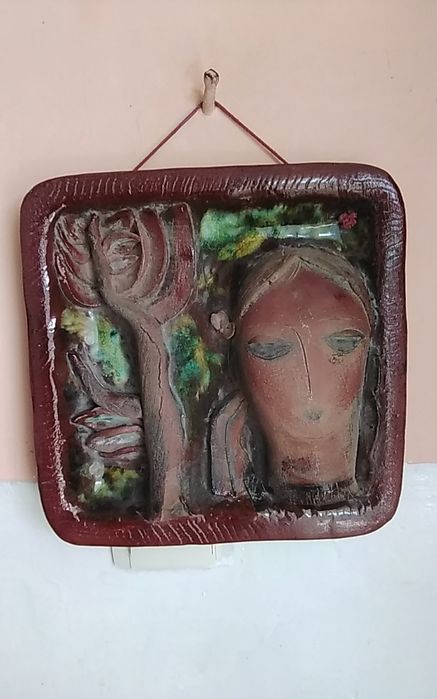 Картина из глины.