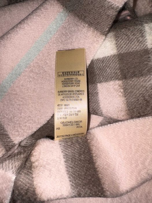 ОРИГИНАЛЕН BURBERRY Ash rose Check кашмирен шал