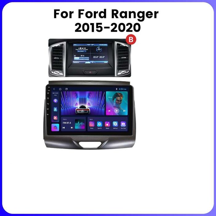 Navigatie Android 14 Ford Ranger 2015+ 1/8 Gb Waze CarPlay + CAMERA