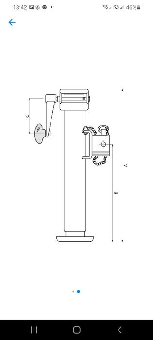Picior sprijin remorca 3.5 tone import Italia foarte calitativ noi
