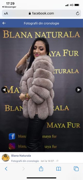 Haina din blana naturala