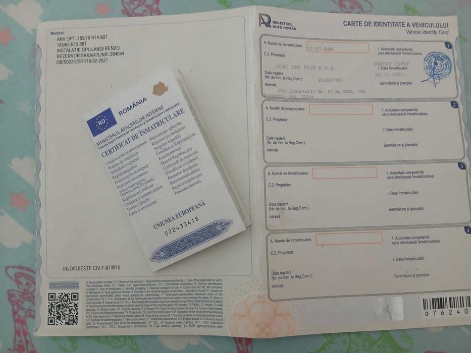 Documente auto Logan.