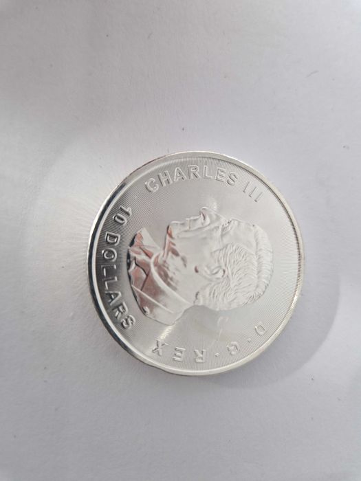 Moneda Canada 10 Dollars Charles III-2025-Argint 999-2 Oz-2Unicii.