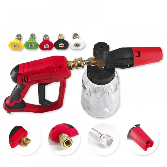 Пенообразувател с 5 дюзи и ръкохватка пистолет