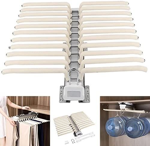 Телескопична Закачалка/ Органайзер за Панталони, изтегляща се. Ybaymy