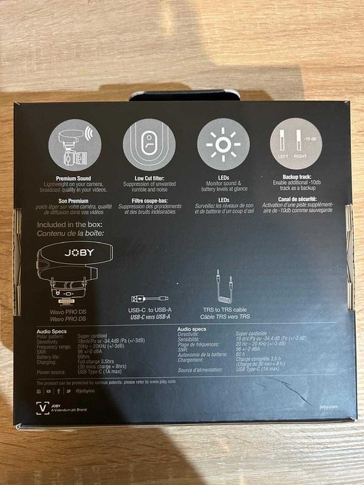 JOBY Wavo PRO DS – microfon shotgun profesional, NOU, 2 ani garanție