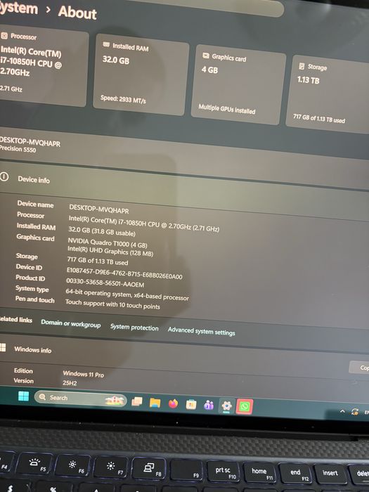 Laptop Dell Precision 5550