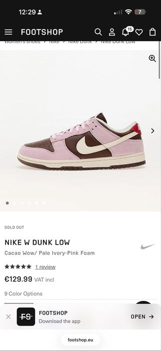 NIKE W DUNK LOW Cacao Wow/ Pale Ivory-Pink Foam