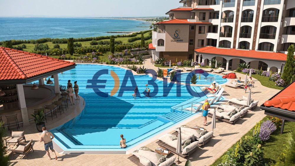 Напълно обзаведено студио в комплекс „Sole Mare“, Ахелой, първа линия