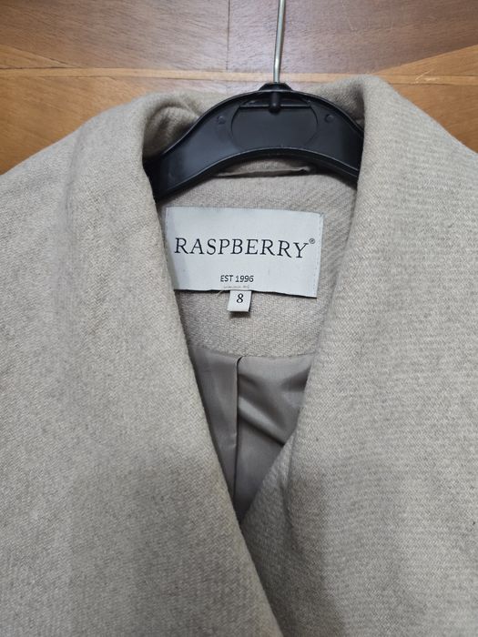 Palton lana, bej, marimea S, Raspberry