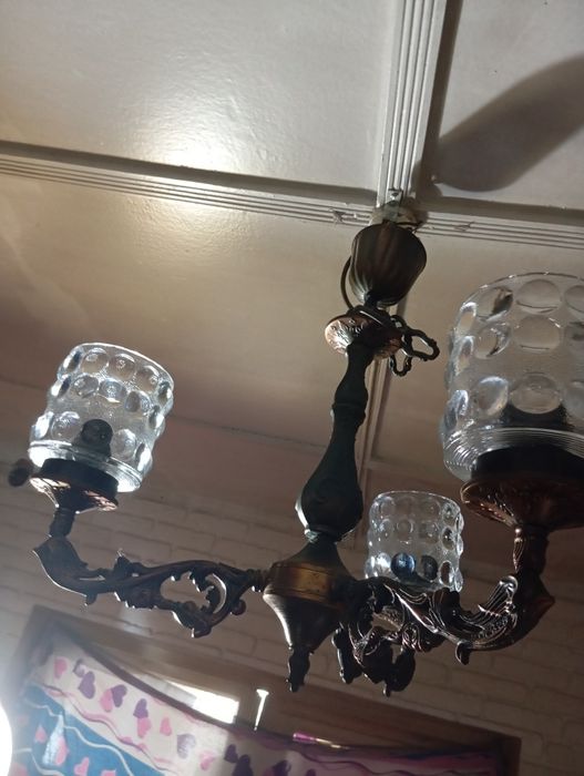 Люстра ссср советских времён рабочая 3 рожка не дорого