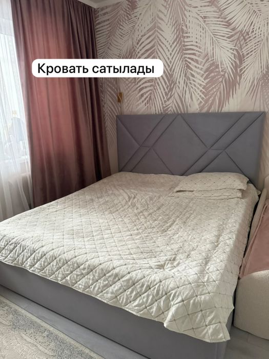Кровать (цвет-графит)