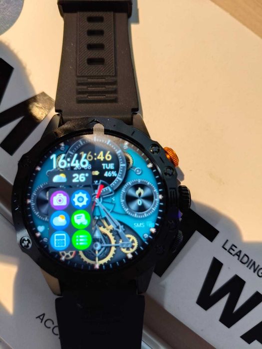 Ceas inteligent MT43 Pro, ecran AMOLED, 1.53 inch, curea metal-silicon