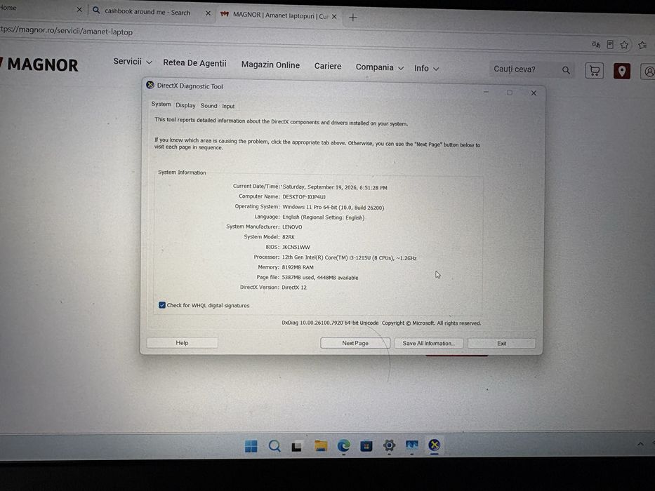 Laptop I3 gen 12 8GB RAM 500NVME