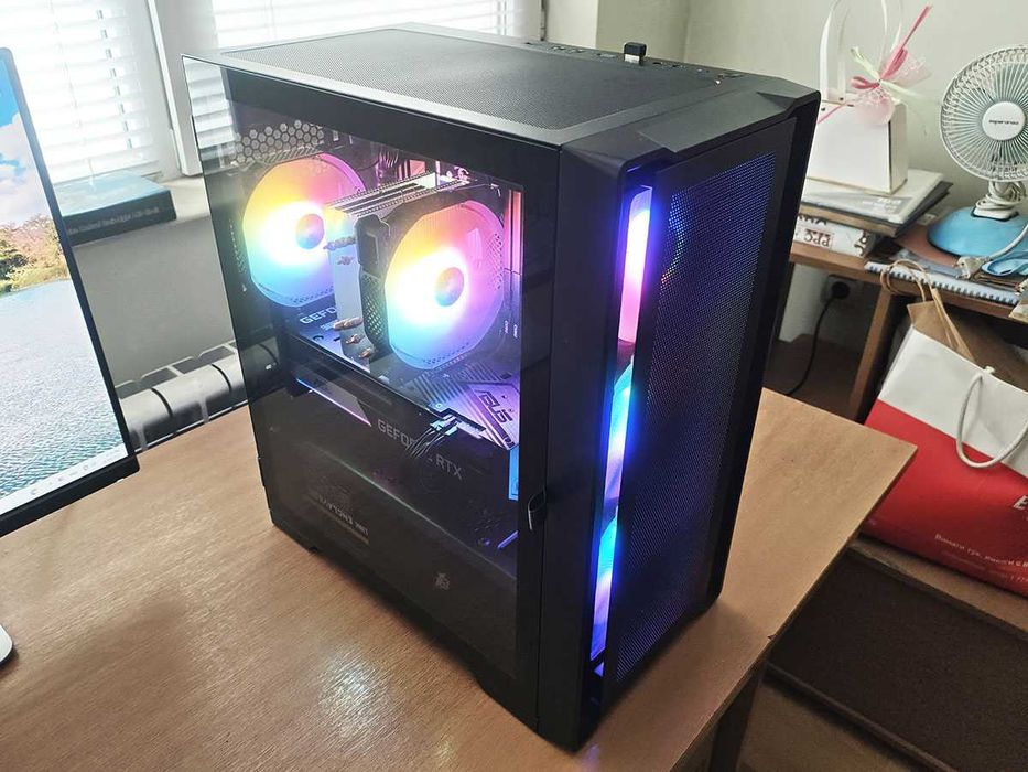 Геймърски компютър, Rtx 3060Ti, Ryzen 5500, 32gb Ram, 960Gb SSD