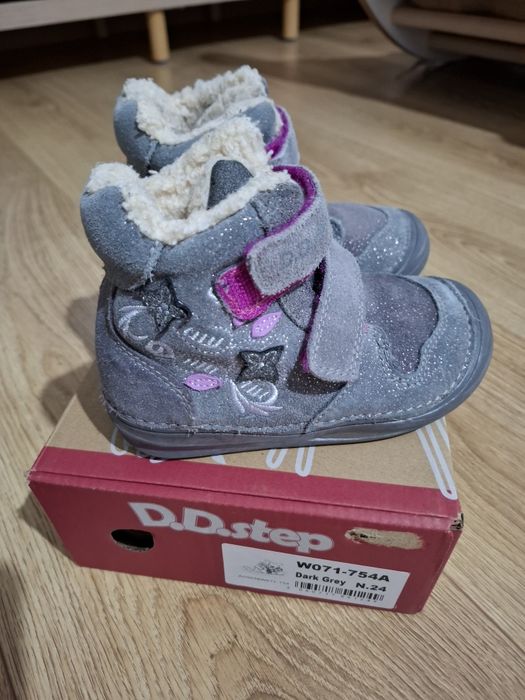 Ghete iarna fete piele D.D.step marime 24