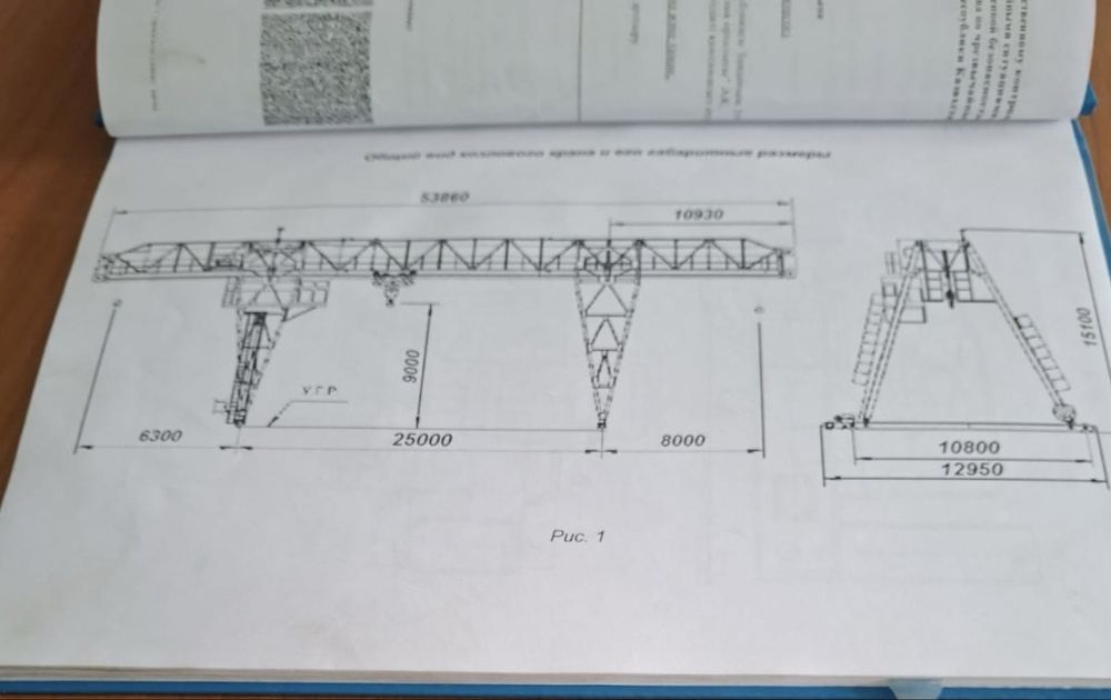 Козловой кран 15 тонна
