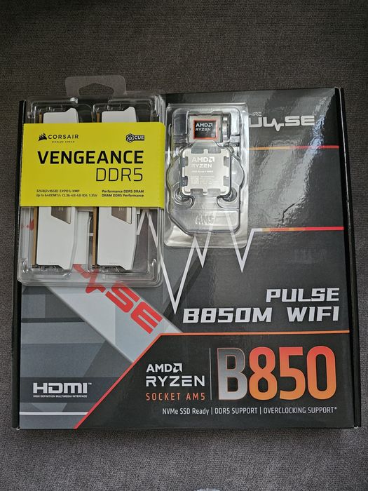Kit Ryzen 7 9800x3d/Ryzen 5 9600x, 32GB DDR5, B850M
