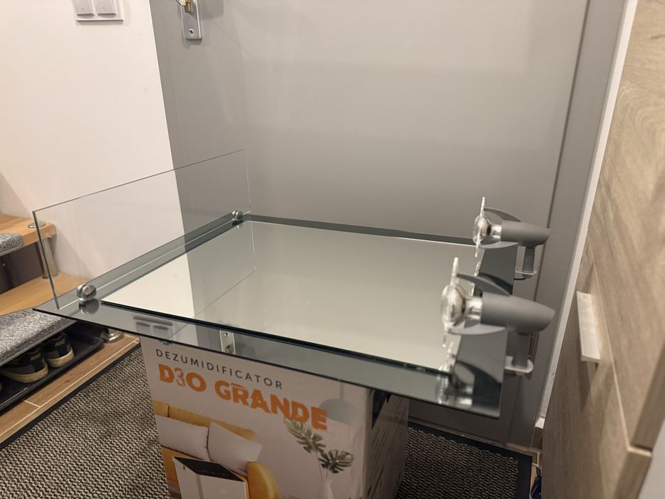 Oglinda baie cu polita si iluminat Kristal Form 62.5x50cm