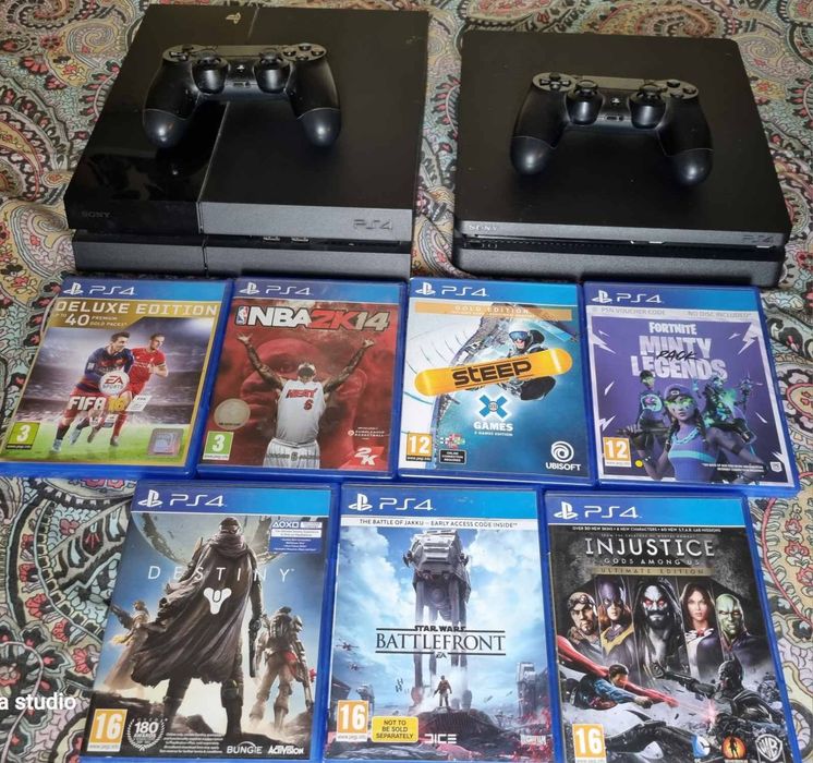 Playstation 4 slim+Playstation 4  Fat