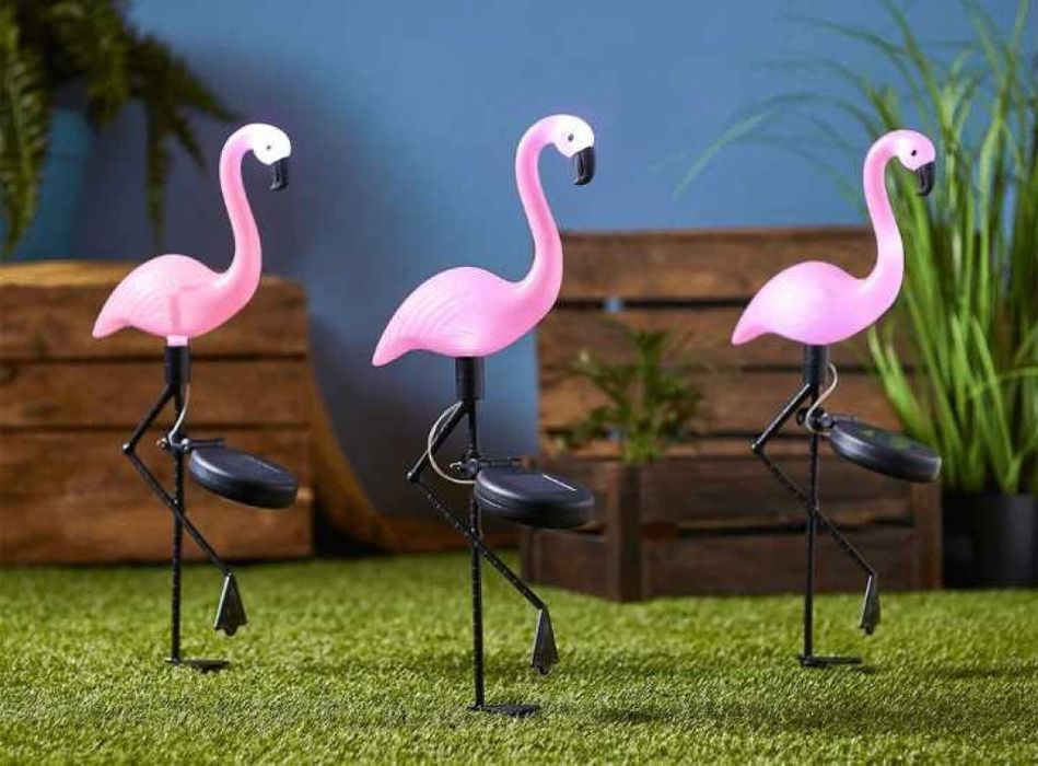Намаление! Соларна лампа Фламинго
