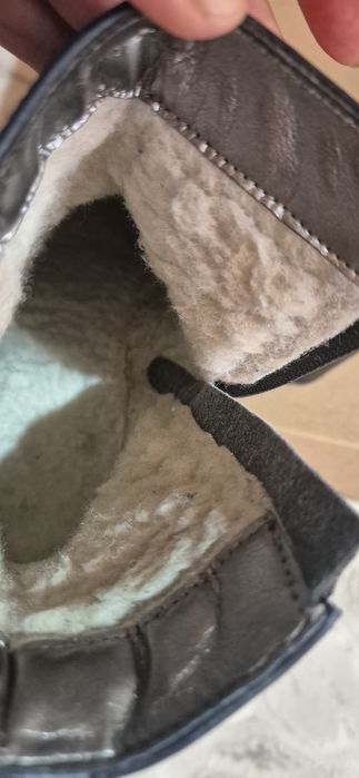 Botine/ghete piele naturala bleumarin