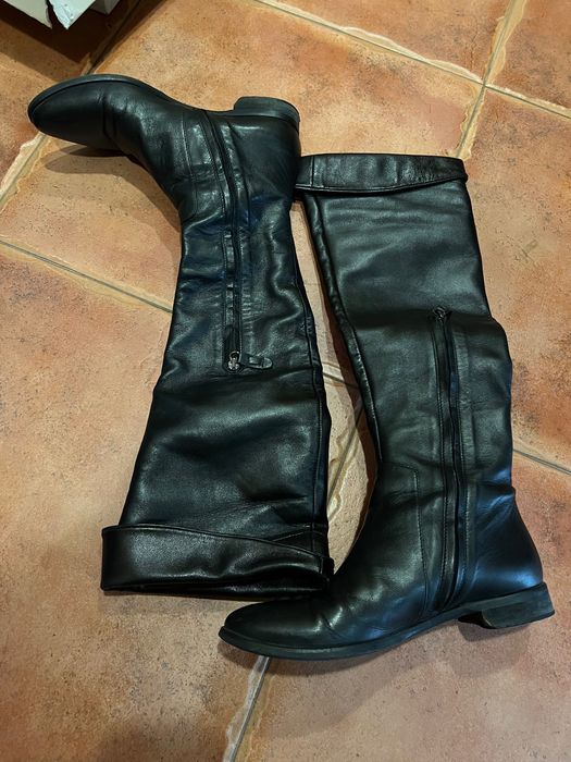 Италиански ест. Кожа ботуши
