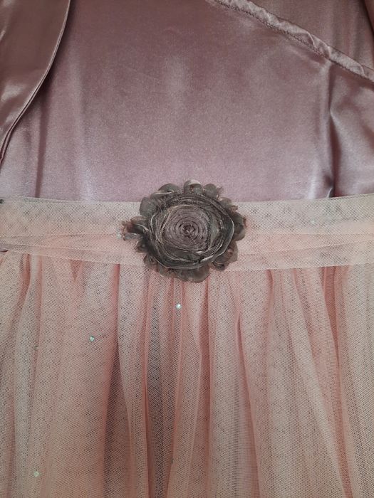 Официална дълга детска рокля с късо сако, ръст 146