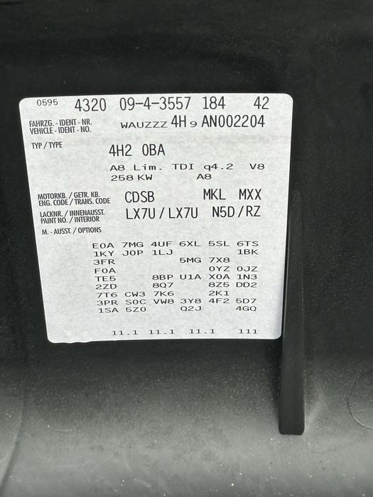 Dezmembrez audi a8 d4 4.2 d