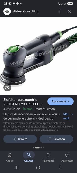 Slefuitor cu excentric Festool Rotex RO 90 DX FEQ