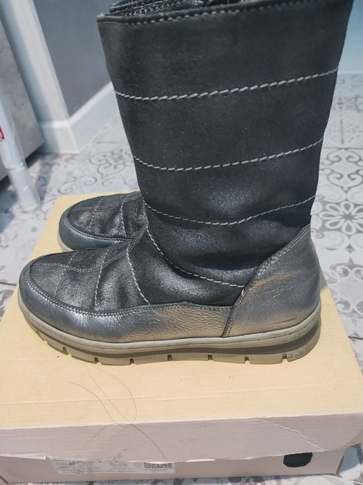 Сапоги натуральные кожа и мех, р.37