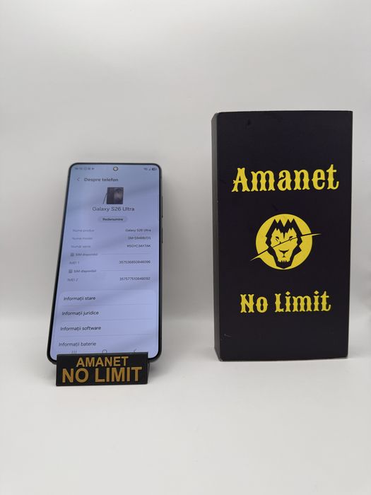 Samsung S26 Ultra 512GB / 12GB RAM  Baterie 100% / 28 Cicluri Garantie 12 Luni , AMANET NO LIMIT.