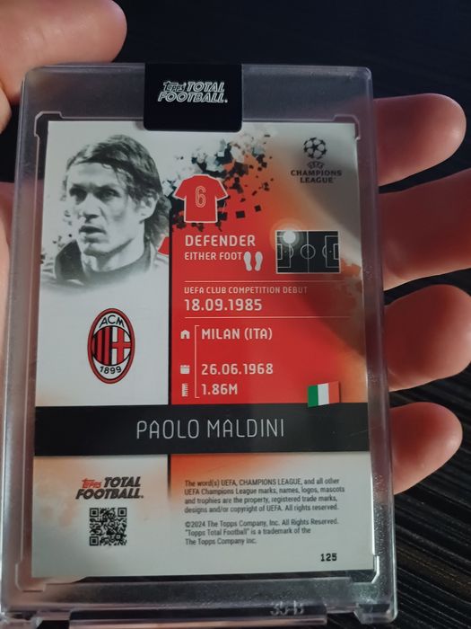 Paolo Maldini Ac Milan /25 card