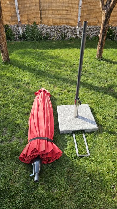 Umbrela terasa/gradina cu suport granit