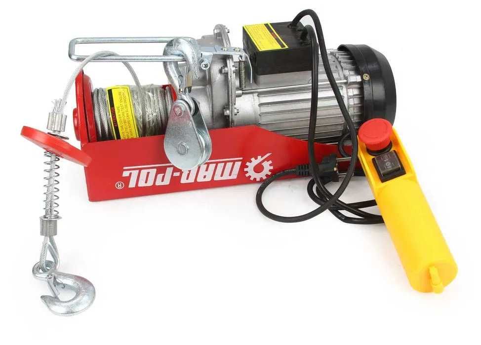 НЕМСКА Електрическа Лебедка 800 КГ 12 М 1300W Mar-Pol + ЛЕД ФЕНЕР