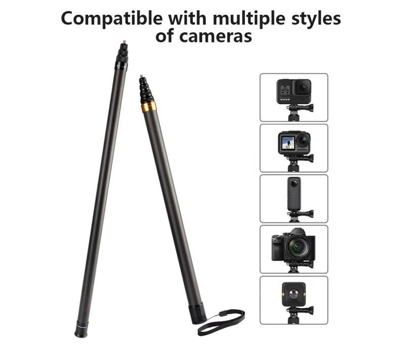 Портативный кронштейн для камеры из углеродного волокна для селфи-па