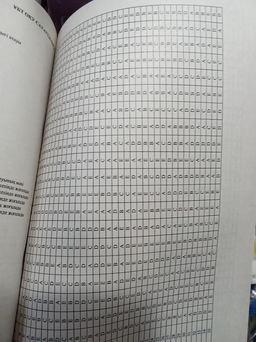 Оку сауаттылыгы.Тест Ент Убт