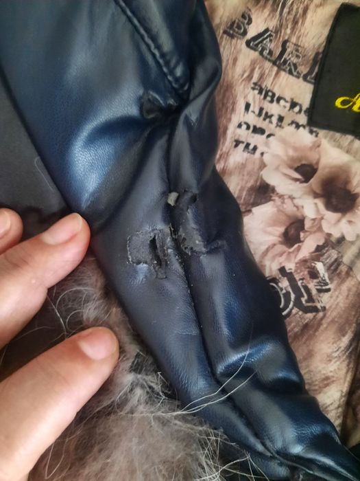 Пальто зимнее экокожа