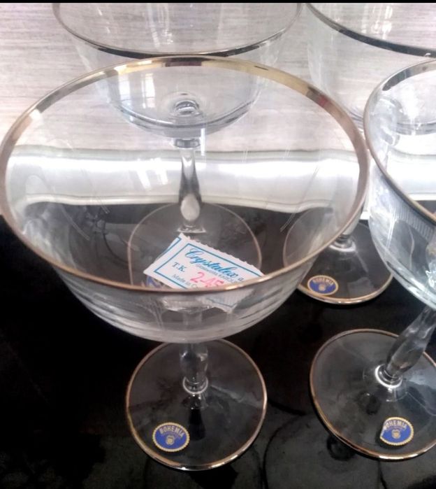 Новый шикарный комплект "Богемия" под мартини/вино, можно как креманки