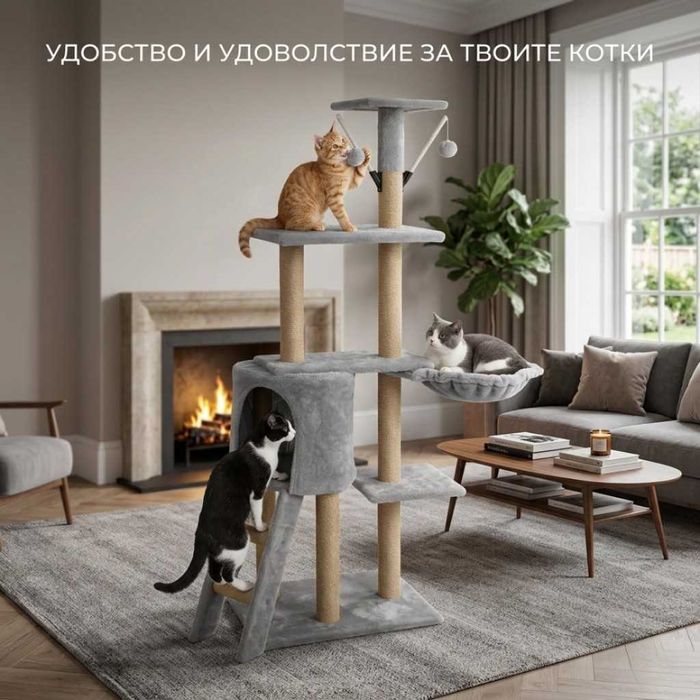 Драскалка кула за котки XXL 136 см