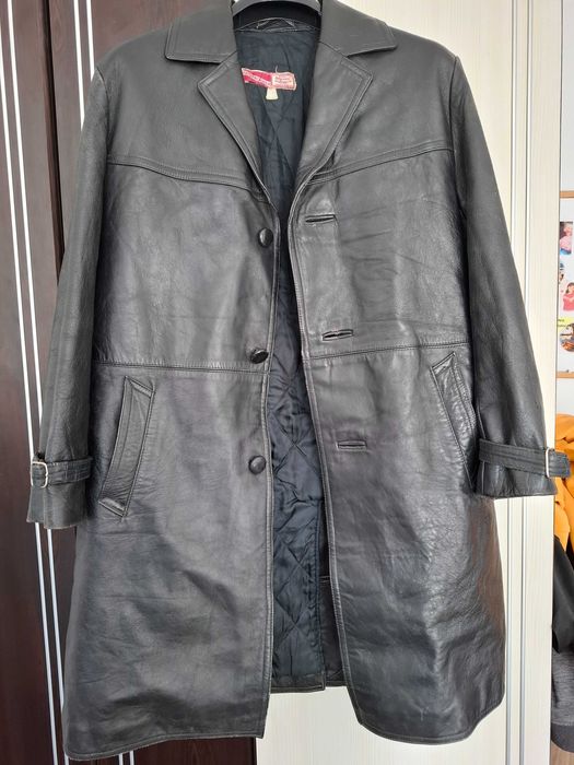 Haina lunga de piele - barbati - XL - Piele veritabila