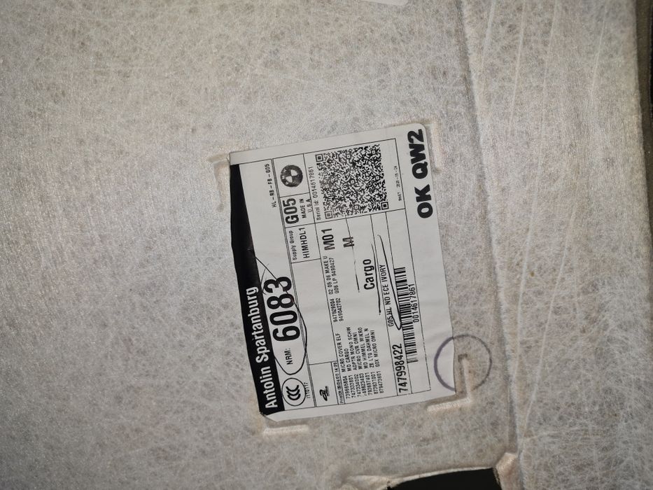 Tapițerie plafon textil BMW X5 G05  an-2018-2024 OEM-