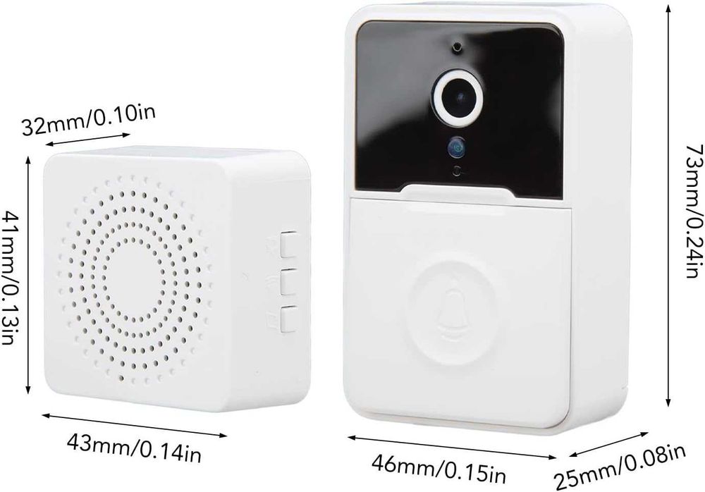 Tangxi Интелигентен  Bluetooth  видео звънец, 60° изглед