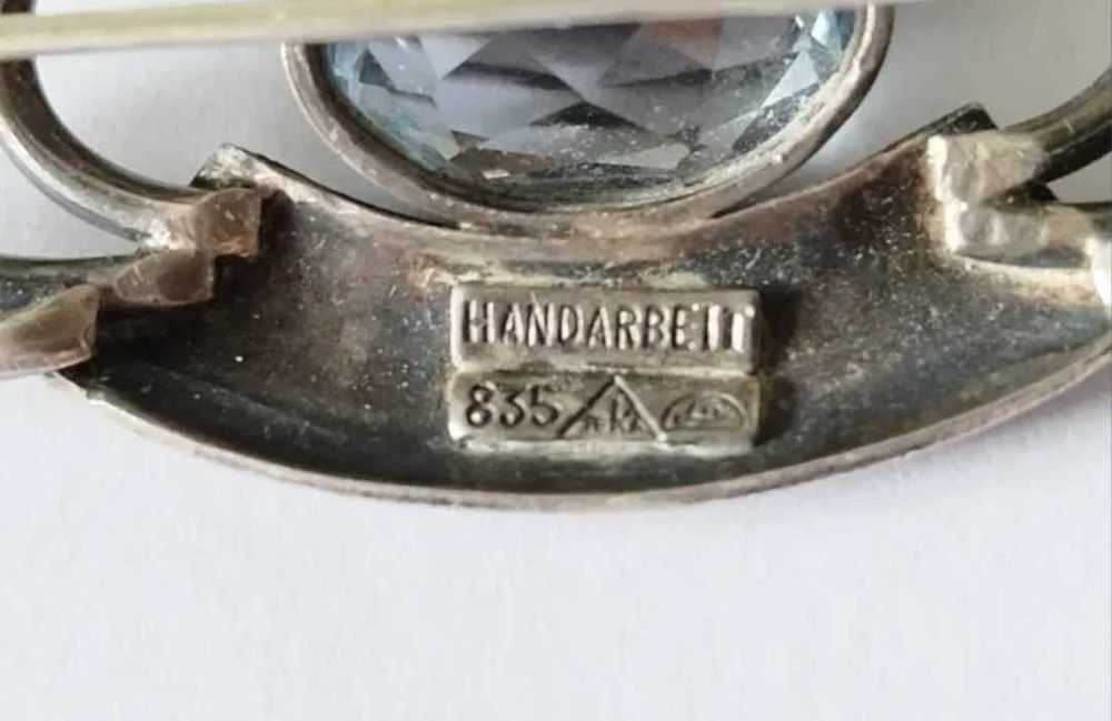 Brosa de dama, veche, argint 835