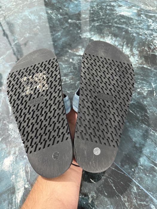 Hermes Empire Sandals in Suede Goatskin