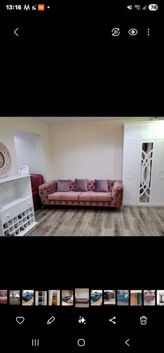 Oferta! Set canapele Chesterfield si fotoliu rotativ